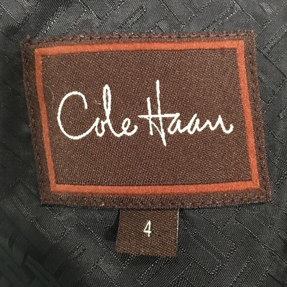 Cole Haan Black Wool, Alpaca Coat 4 - Picture 7 of 8